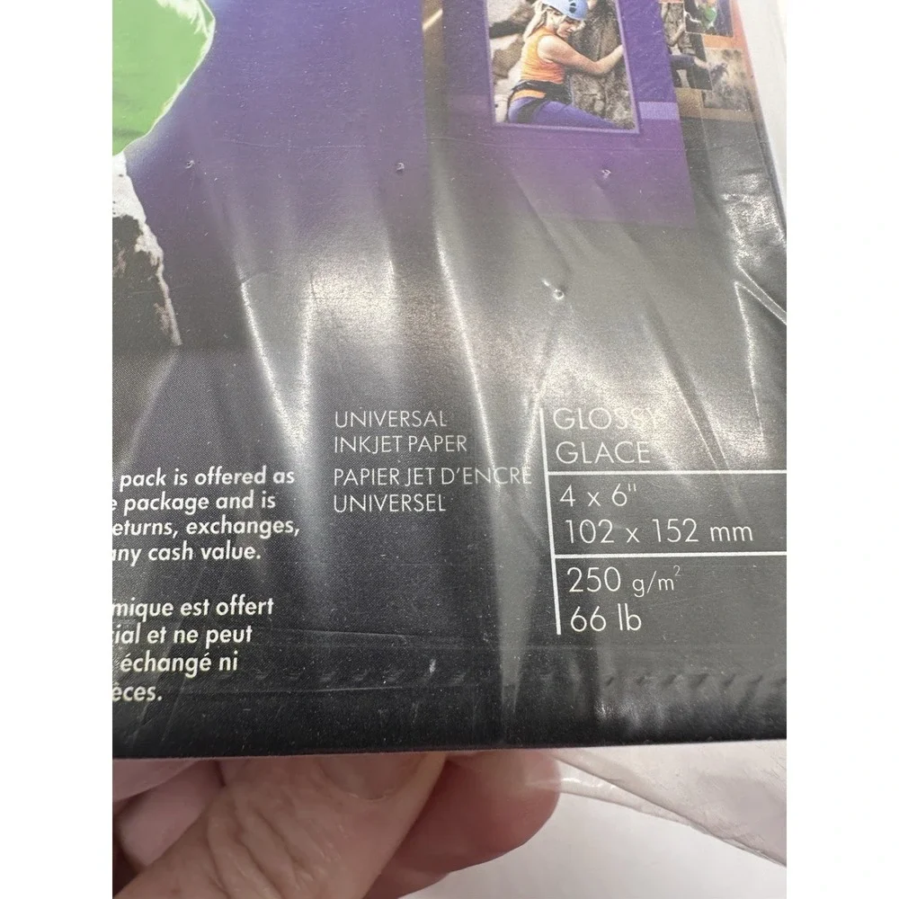 HP Advanced Photo Paper Glossy Lot of 2 Sealed 4x6 & 5x7‎